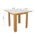 Conjunto de Mesa de Jantar 90x90cm Quadrada Lisboa com 4 Cadeiras Karla Indekes