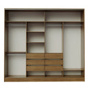 Guarda-Roupa Casal Madesa Apolo 4 Portas de Correr Rustic