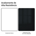 Rack Suspenso para TV até 80 Polegadas 218 cm 2 Portas Branco/Preto Lux Madesa