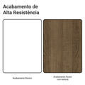 Rack para TV até 80 Polegadas 218 cm 2 Portas Branco/Rustic Stella Madesa
