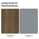 Rack Suspenso para TV até 80 Polegadas 218 cm 2 Portas Rustic/Cinza Agata Madesa