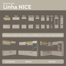 Armário de Cozinha Compacta 180 cm Crema Nice Madesa 01