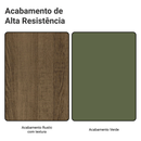 Armário de Cozinha Completa 270 cm Rustic/Verde Vik Madesa 05