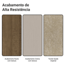 Conjunto Sala de Jantar Lumina Mesa Tampo de Madeira 4 Cadeiras Rustic/Crema/Suede Imperial Madesa