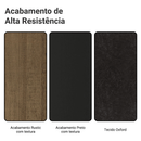 Conjunto Sala de Jantar Tampo com Vidro 4 Cadeiras Rustic/Preto/Oxford Todi Madesa