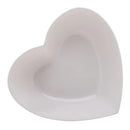 Porta Anéis Cerâmica Coração Branco 16,7X15X5,1cm
