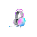 Headset Havit H2037D Gamer RGB Branco P2 USB Over Ear