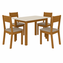 Mesa de Jantar Bellagio Retangular 108cm Poliman Com 4 Cadeiras Karla Indekes