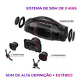 Caixa de Som Boombox Plus BBS-01-B 200W BT 30H IP66 USB AIWA