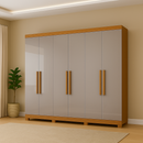Guarda Roupa Casal 6 Portas 2 Gavetas Sergipe Bianchi
