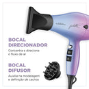 Secador de Cabelo By Juliette Mondial Azul e Rosa SCP-JU-03
