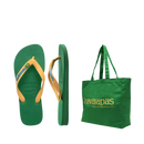 Kit Havaianas Brasil: Brasil Logo + Bolsa de Praia