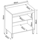 Balcão de Cozinha 2 Portas 80cm  Firenze Demóbile