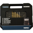 Kit de Brocas e Bits Wesco com 125 Peças para Furadeira e Parafusadeira