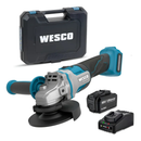Esmerilhadeira Angular Brushless 18V 125mm Wesco com Bateria e Maleta