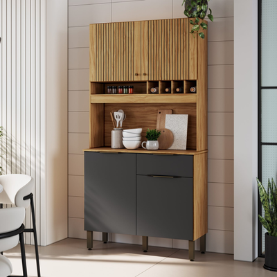 Cozinha Compacta 4 Portas 1 Gaveta Moscato Ronipa