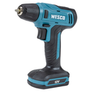 Parafusadeira Furadeira 12V 10mm Wesco a Bateria com Kit de Bits