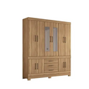 Guarda-Roupa Casal 10 Portas 3 Gavetas com Espelho Murano Demóbile