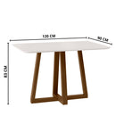 Mesa de Jantar 120x90 4 Lugares Livia Sonetto