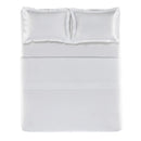 Jogo de Cama Grasso 4 Pçs 300 Fios Cetim 100% Algodão Branco Trussardi