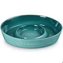 Kit Prato para Aperitivo 34cm Bleu Riviera + 4 Mini Cocotte 10cm Bleu Riviera Le Creuset