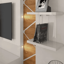 Home para Tv até 55 Polegadas Impressão Ripada Cross  Lukaliam Móveis