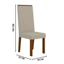 Conjunto Mesa de Jantar 90cm Redonda com 4 Cadeiras Livia Sonetto