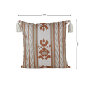 Almofada Linho 52X52 Ikat Off White Tassel