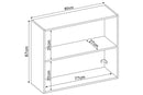 Armário Aéreo 80cm 2 Portas Firenze Demóbile
