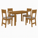 Mesa de Jantar Bellagio Retangular 108cm Poliman Com 4 Cadeiras Karla Indekes