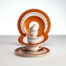 Conjunto com 6 Pratos de Sobremesa Porcelana Colline 21cm Strauss