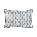 Almofada Linho 35X58 Estampa Dupla Face Azul Com Cordão