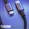 Cabo USB-C para USB-C Hrebos CB-362C 100W Turbo 1M