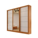 Guarda-roupa Casal Com Espelho 3 Portas 4 Gavetas Capri Bianchi