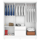 Guarda-Roupa Casal 6 Portas 2 Gavetas Flash Demóbile