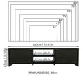Rack para TV até 80 Polegadas Preto Madesa