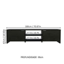 Rack para TV até 80 Polegadas Preto Madesa