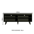 Rack para TV até 65 Polegadas Preto Madesa