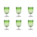 Jogo de 6 Taças para Água Bollicine Vidro Verde Linha Sintonia