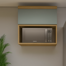 Armario Aéreo Micro 1 Porta Basculante 80 Cm MDF Marquesa Nesher