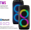 Caixa de Som PartyBox AIWA PB-01 BT 15H RGB USB TWS Preto
