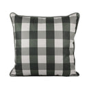 Almofada Linho 52X52 Estampa Xadrez Grande Verde Com Cordão