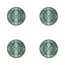 Jogo 4 Pratos de Sobremesa Cerâmica Dolce Mare Verde 20cm Maison Blanche