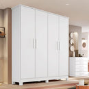Guarda-Roupa Solteiro 4 Portas 2 Gavetas MDF Nina Bianchi