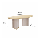 Mesa de Jantar 6 Lugares MDF Liz  DJ Móveis