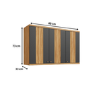 Armário Aéreo de Cozinha 2 Portas 80 Cm Canelado Sauvignon Ronipa