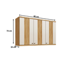 Armário Aéreo de Cozinha 2 Portas 80 Cm Canelado Sauvignon Ronipa