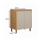 Balcão 2 Portas Allure Com Tampo 80cm Linea