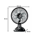 Ventilador 50 cm 8 Pás Mesa e Parede 2 em 1 WAP Flow Turbo