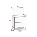 Balcão 1 Gaveta 1 Porta Com Tampo 80cm Art Kits Paraná